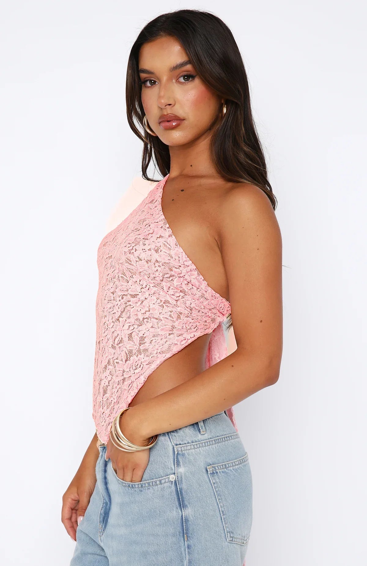 Grace | One Shoulder Lace Top