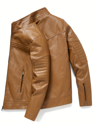 Karri | Comfortable Leather jacket with stand-up collar