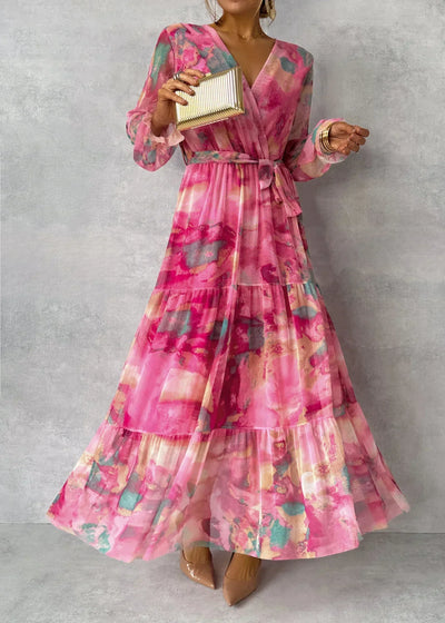Floral Elegance | Long Sleeve Maxi Dress for Women 2