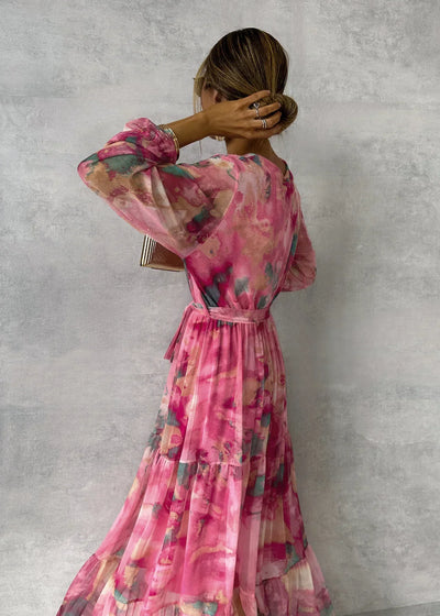 Floral Elegance | Long Sleeve Maxi Dress for Women 3