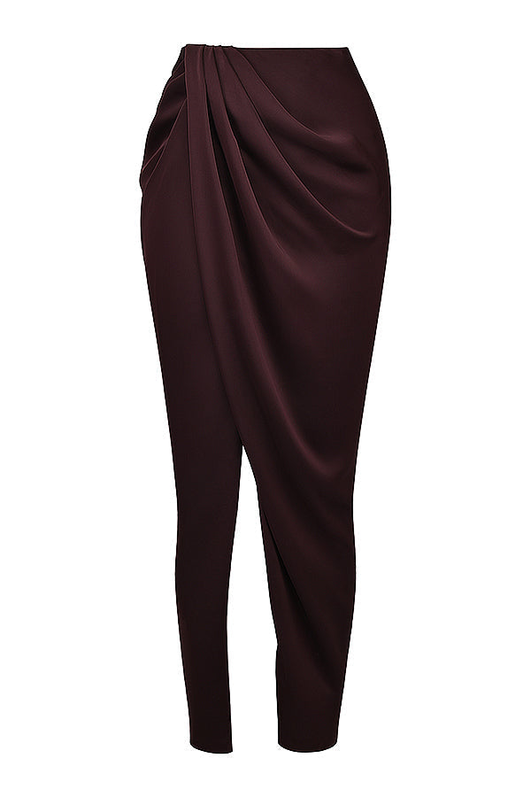 Isabella | Rich Brown Corset and Maxi Skirt Set