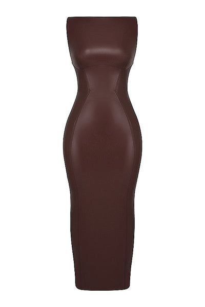 Henrietta | Luxury leather maxi dress