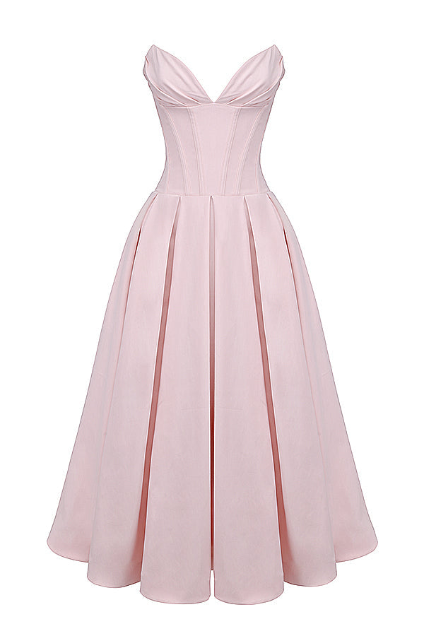 Isla | Ballerina strapless midi dress