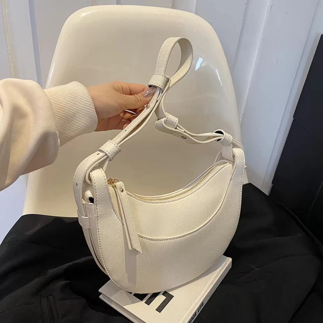 Crescent Chic | Black Shoulder Bag for Women 1