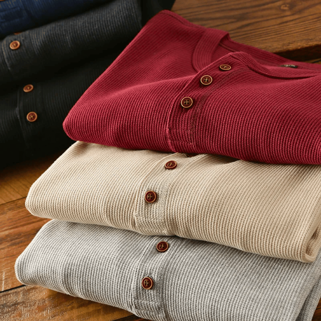 Charles | Heritage Cotton Henley T-Shirt