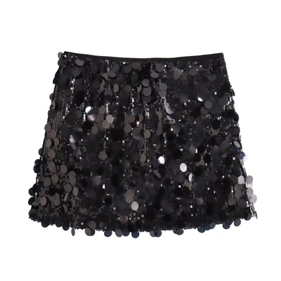 Variant image for Jacinda Sequin Mini Skirt – Luxurious High Waist Design-5