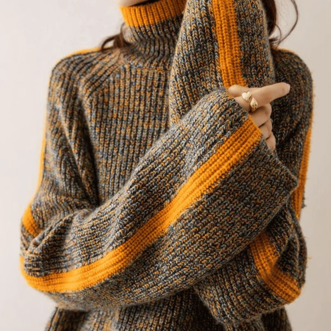 Ravelyn | Melange Knit Turtleneck