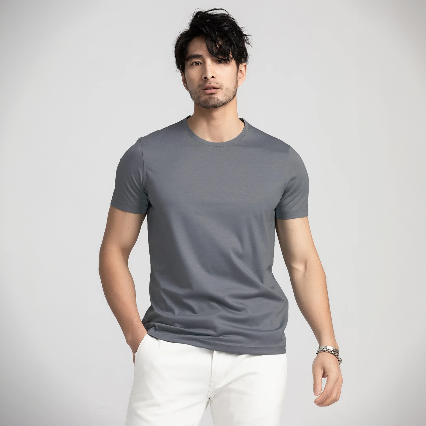 Michael | Silk half sleeve T-shirt