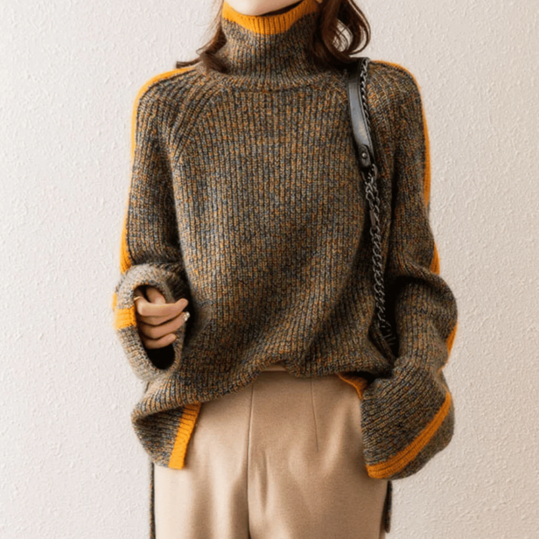 Ravelyn | Melange Knit Turtleneck