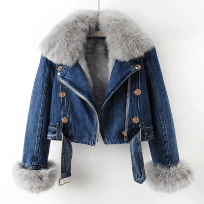 Annabelle | Elegance Denim & Fur Jacket