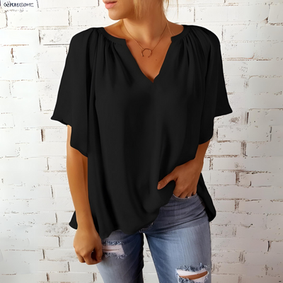 Carla | Oversized V-Neck Blouse – Summer Tops for Women 4
