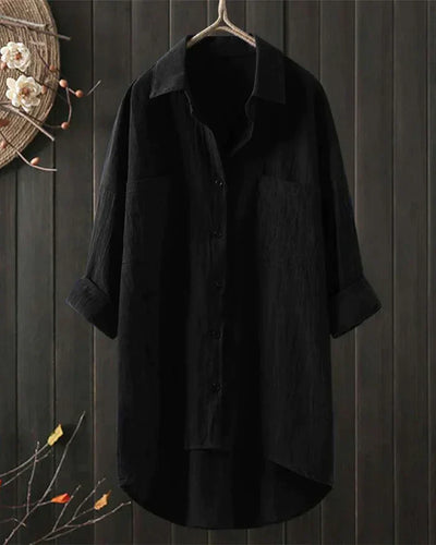 Olivia | White Linen Blouse for Women - Summer Top 2