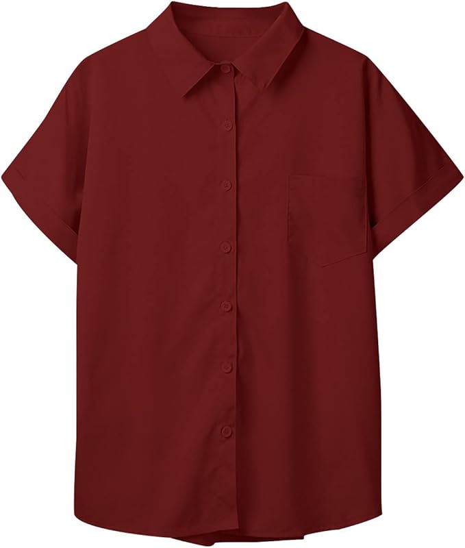 Sofia | Women's Burgundy Shirt Blouse