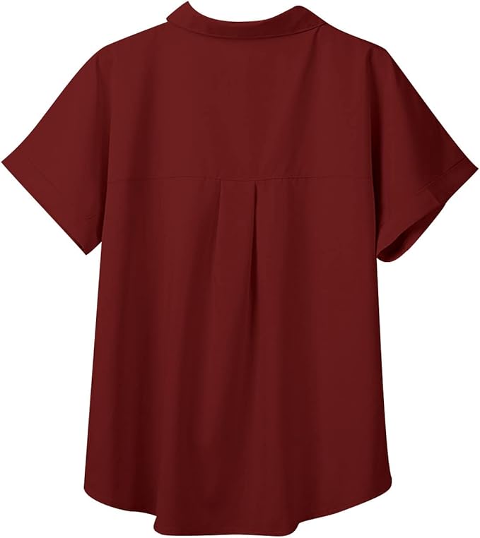 Sofia | Women's Burgundy Shirt Blouse