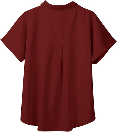 Sofia | Women's Burgundy Shirt Blouse