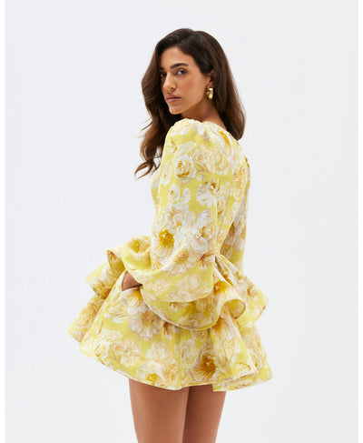Matilda | Flowered ruffle dress