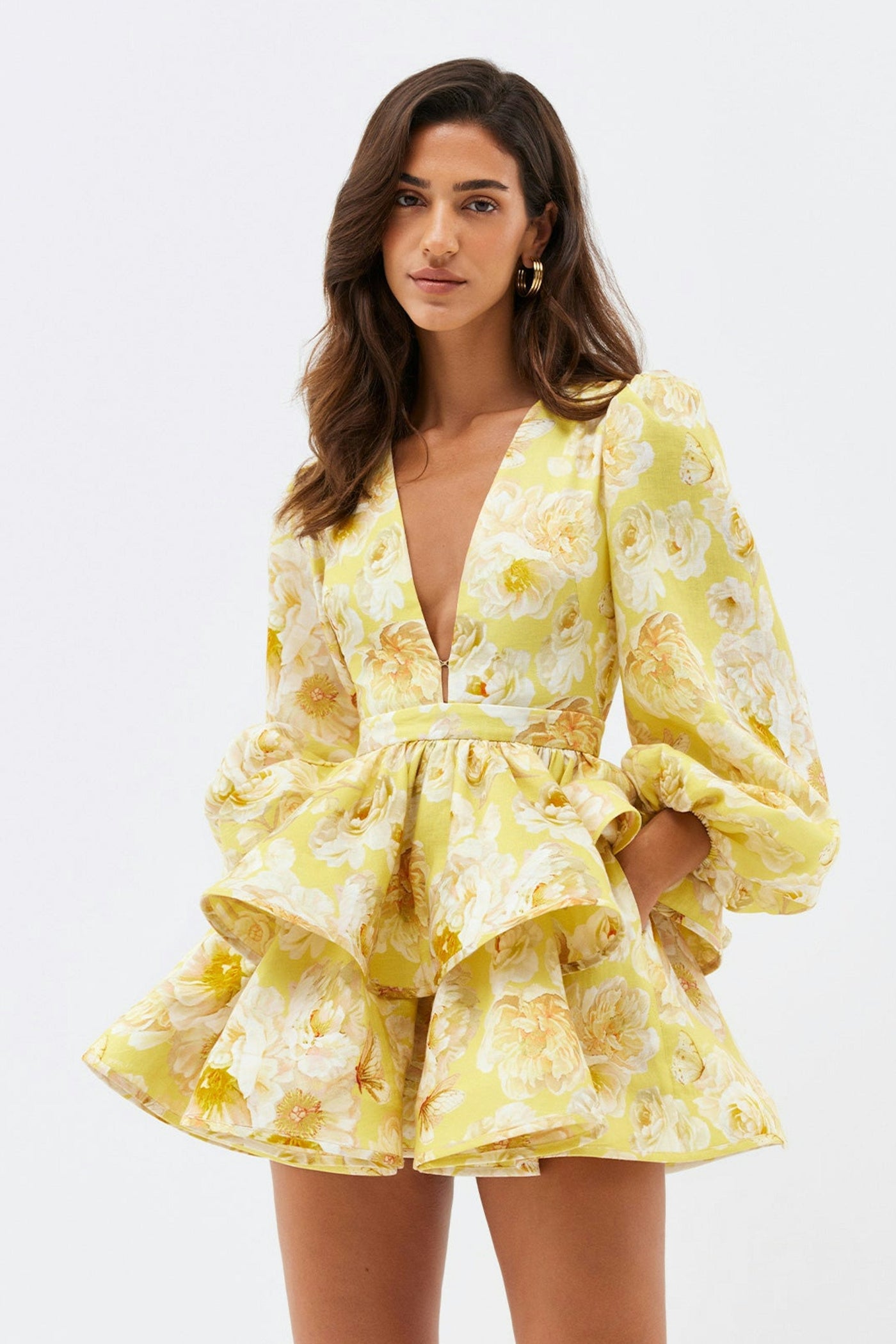 Matilda | Flowered ruffle dress