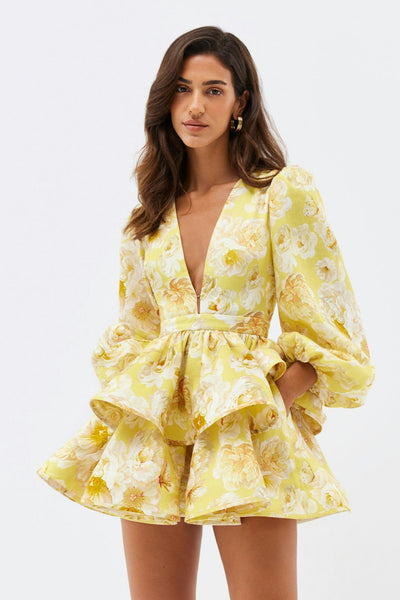Matilda | Flowered ruffle dress
