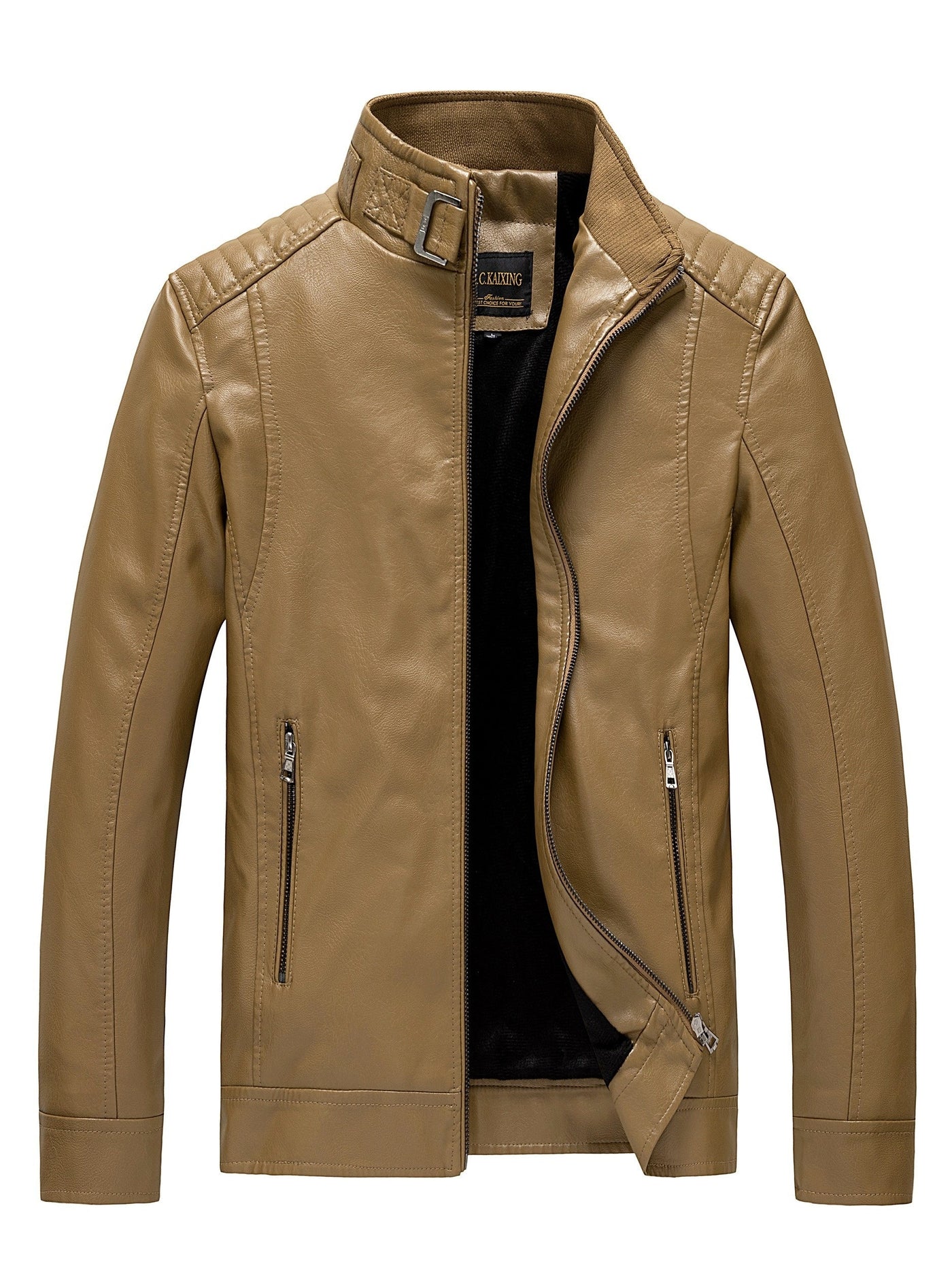 Arlo | Stylish Leather Jacket with Zipper Pockets