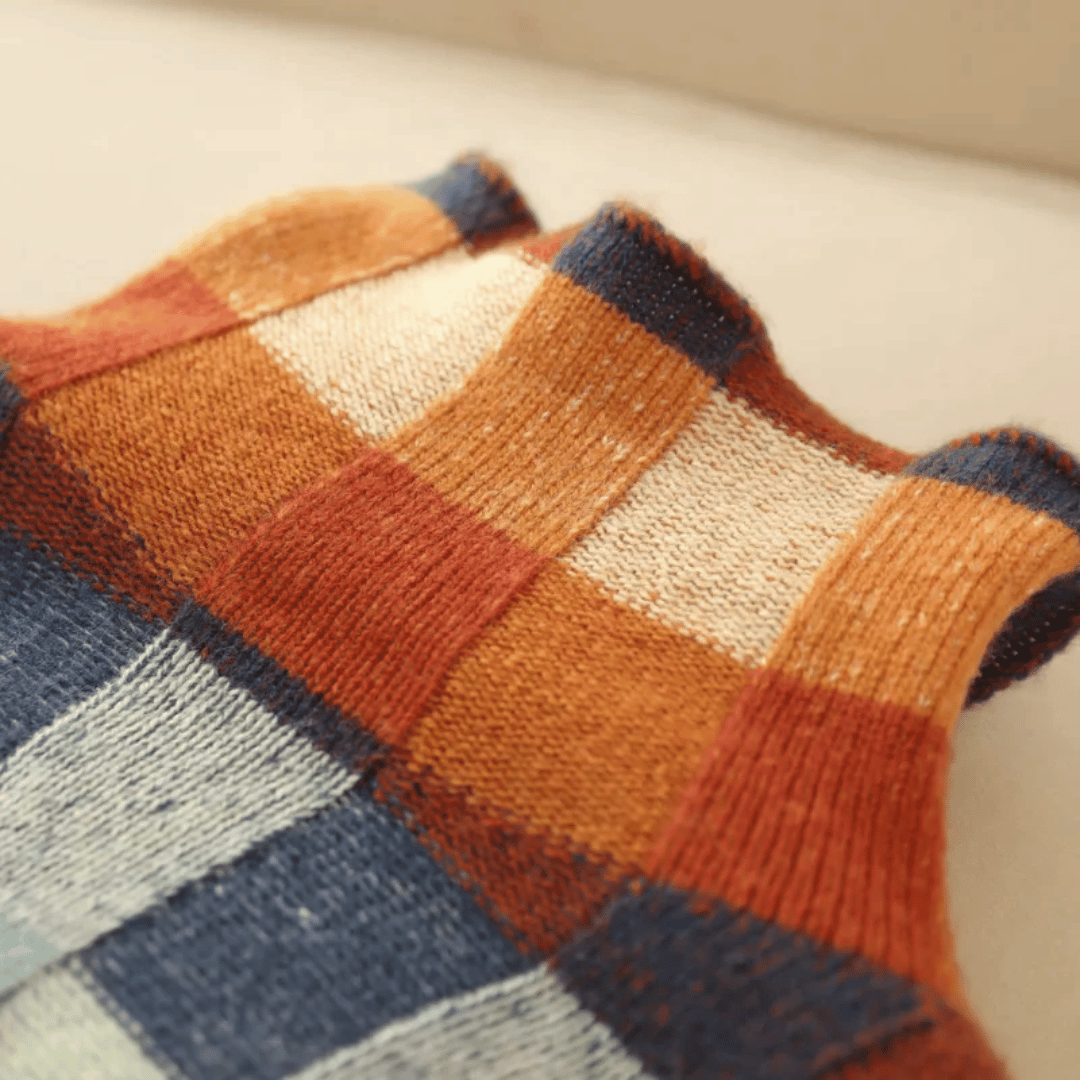 Ravelyn | cashmere patchwork turtleneck