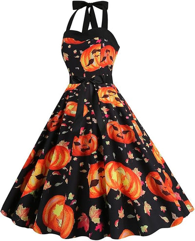 Katharina | Comfortable Halloween Midi Dress