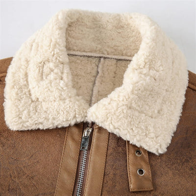 Jack | Leather jacket with stand-up collar