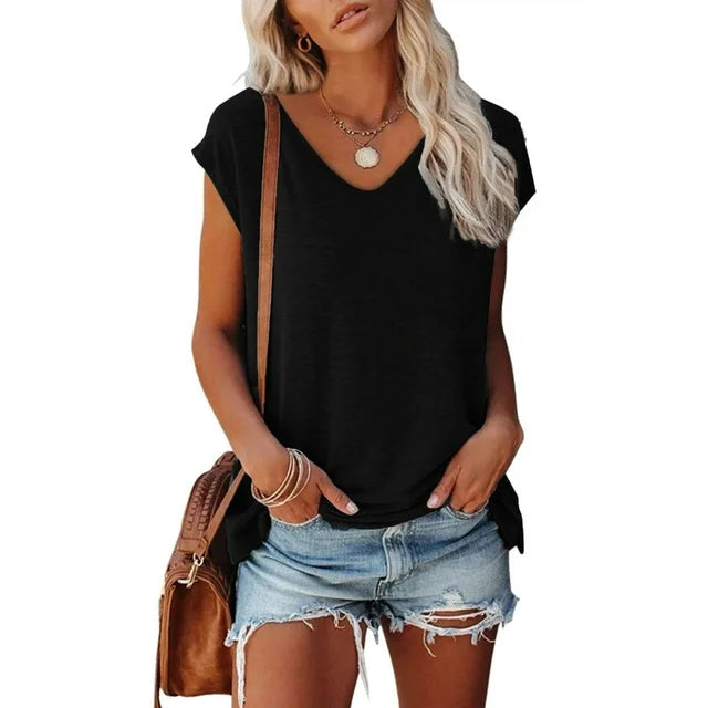 Jasmine | Casual V-Neck T-Shirt