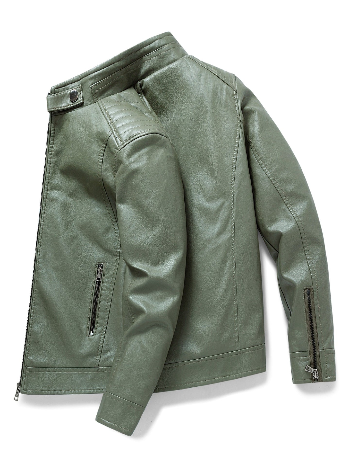 Arlo | Stylish Leather Jacket with Zipper Pockets