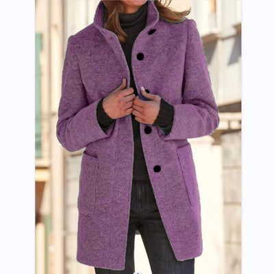 Victoria | Vintage Wool Coat with High Collar