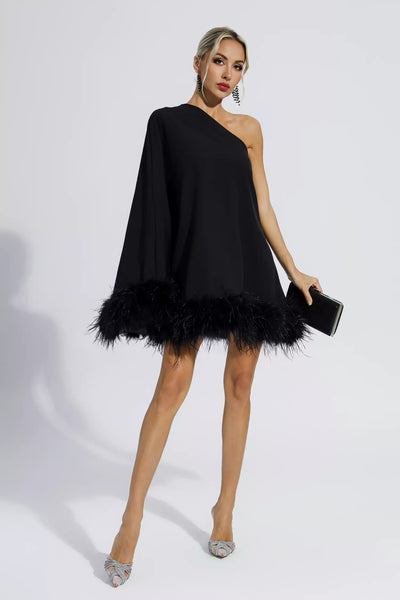 Ailani | Festive mini dress with feathers