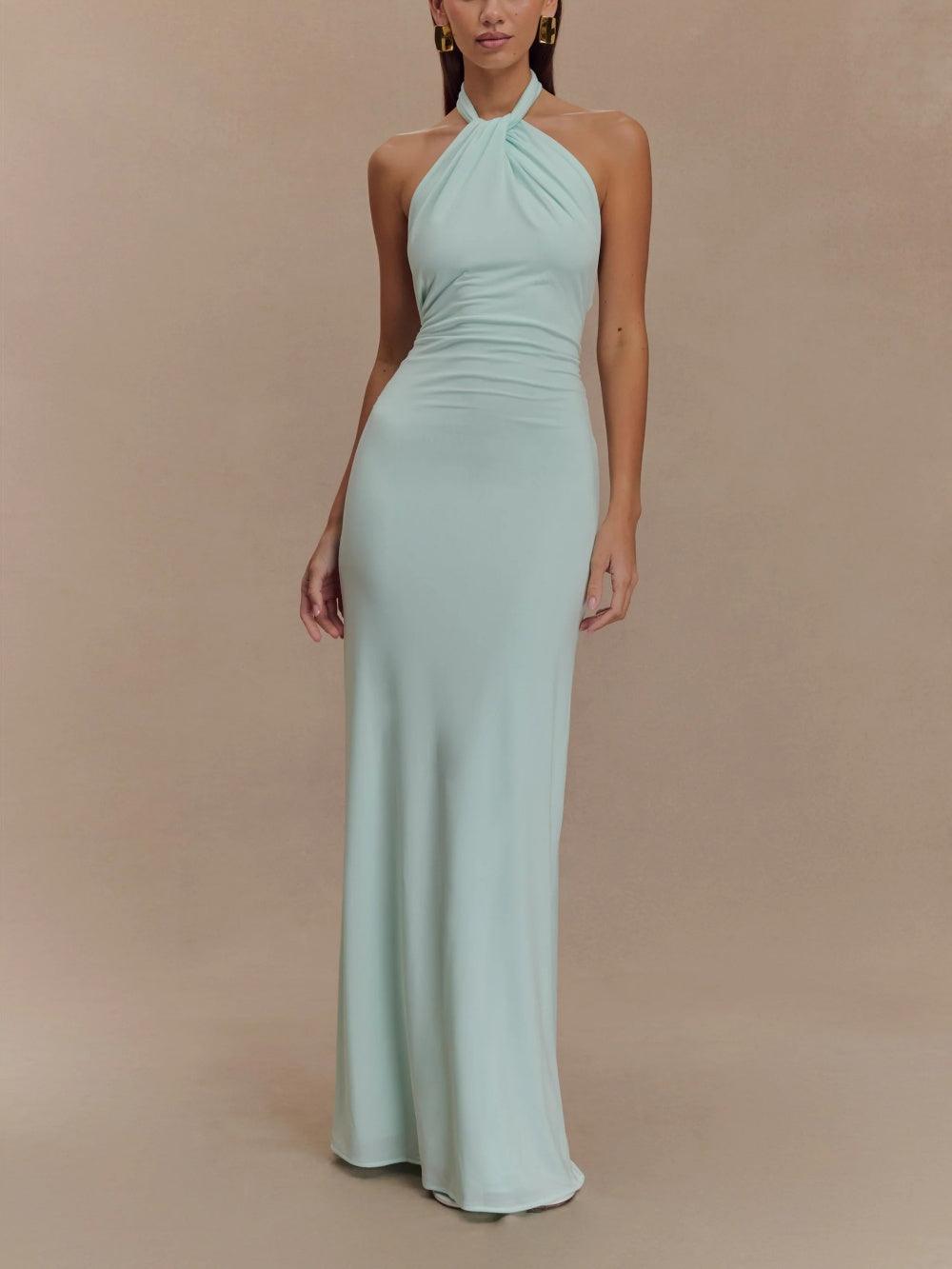 Amelie | Elegant maxi dress with a high neckline