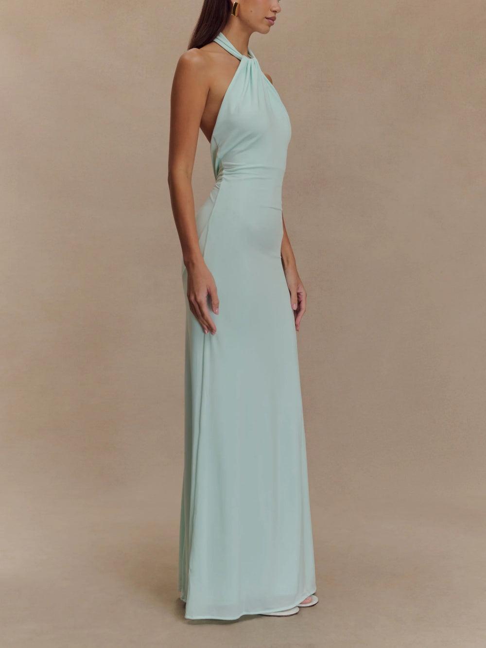 Amelie | Elegant maxi dress with a high neckline