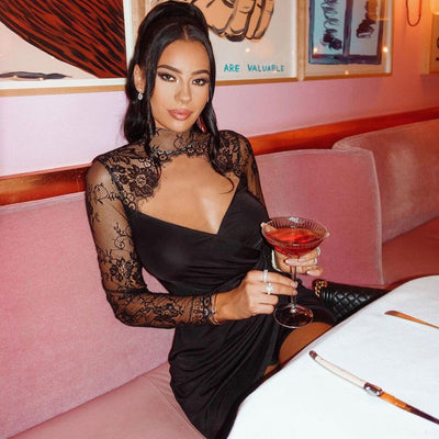 Andrea | Timeless Mini Dress with Lace Details