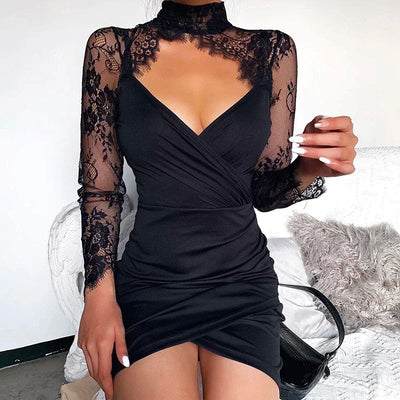 Andrea | Timeless Mini Dress with Lace Details
