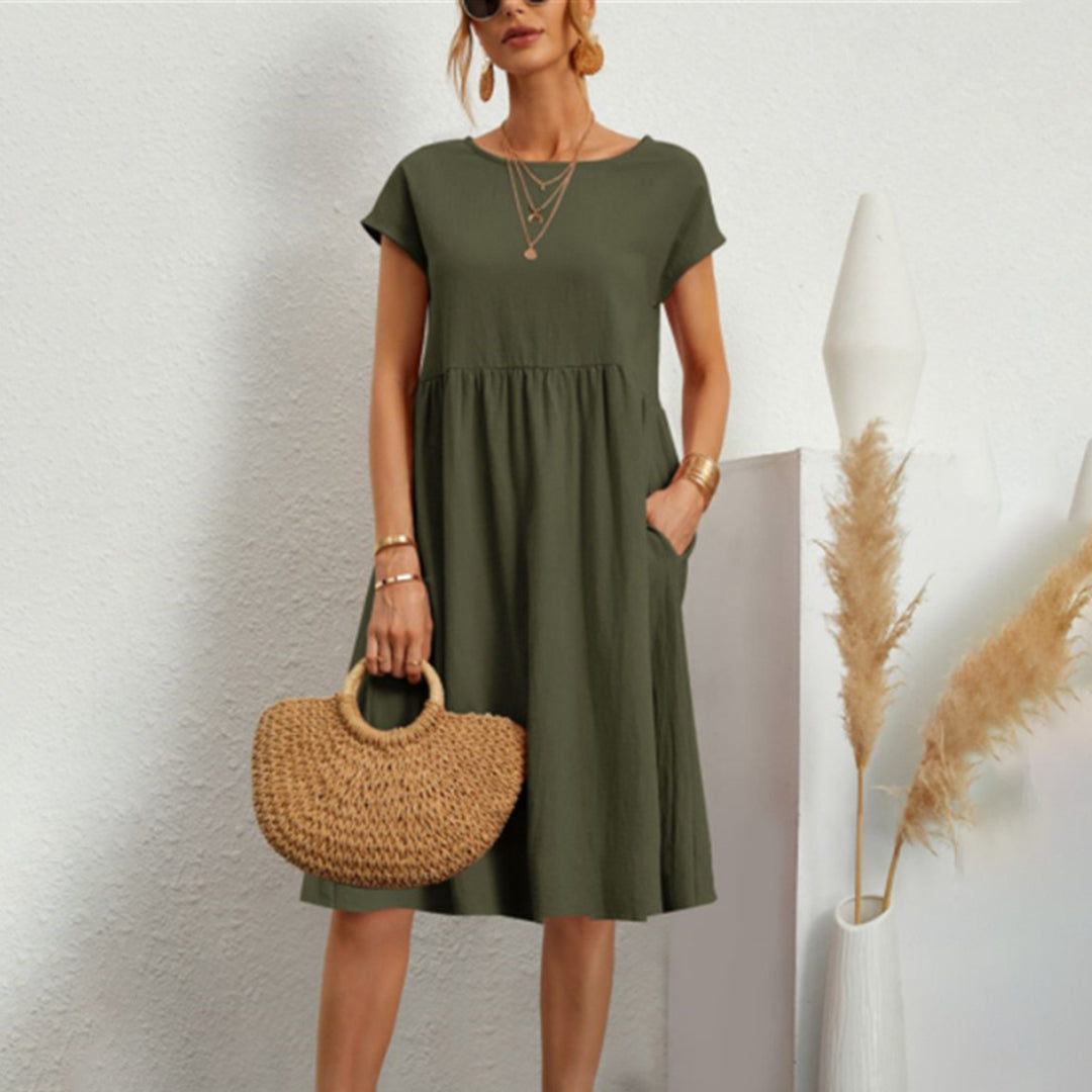 Sophia | Comfortable Short Sleeve Dress