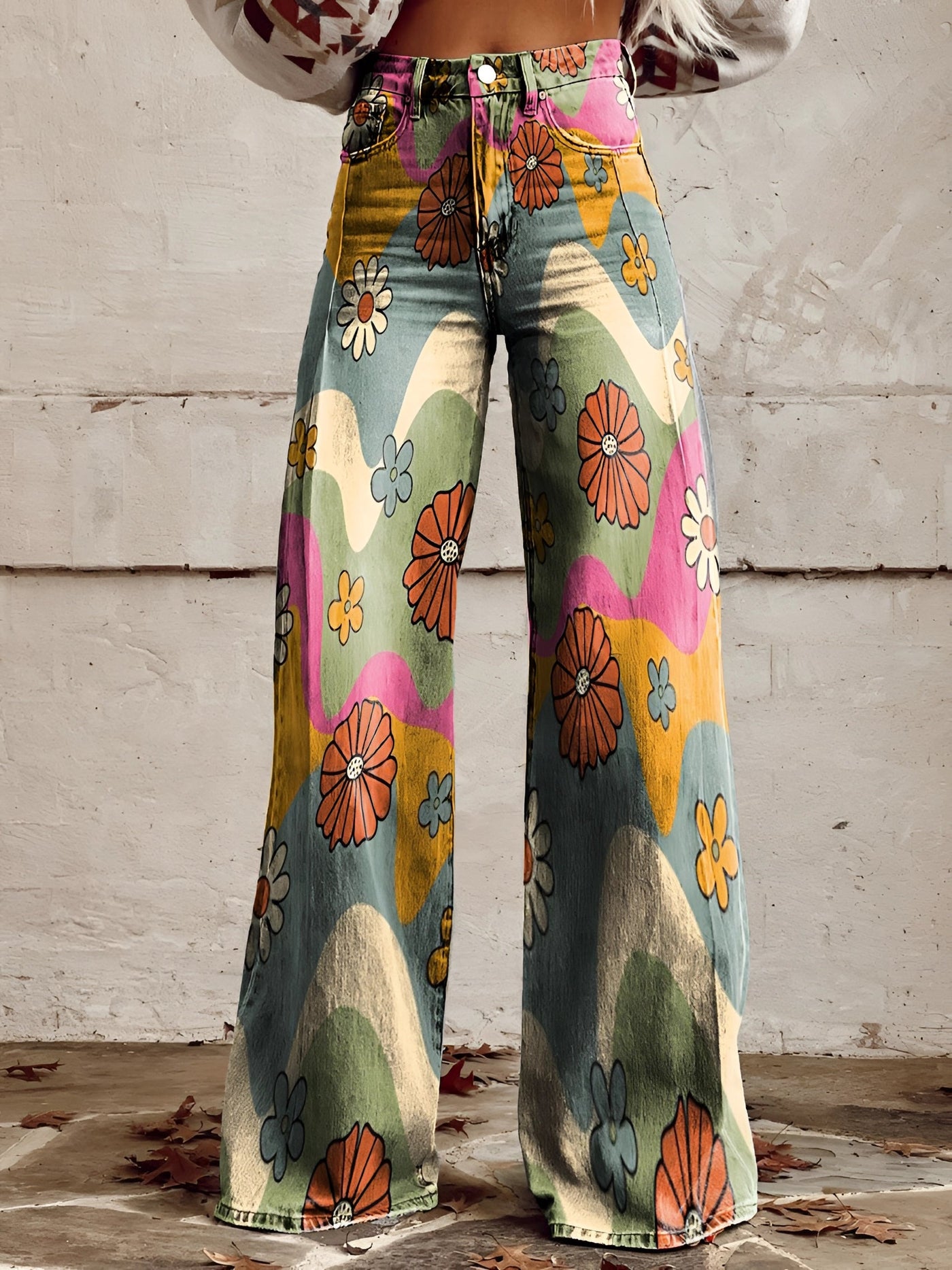 Luna | Floral Jeans