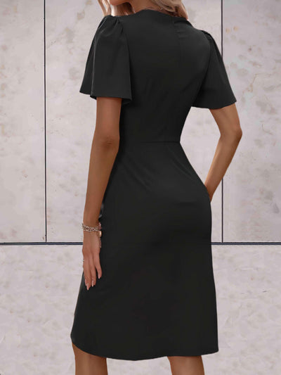 Caitlyn | Elegant V-Neckline Wrap Dress