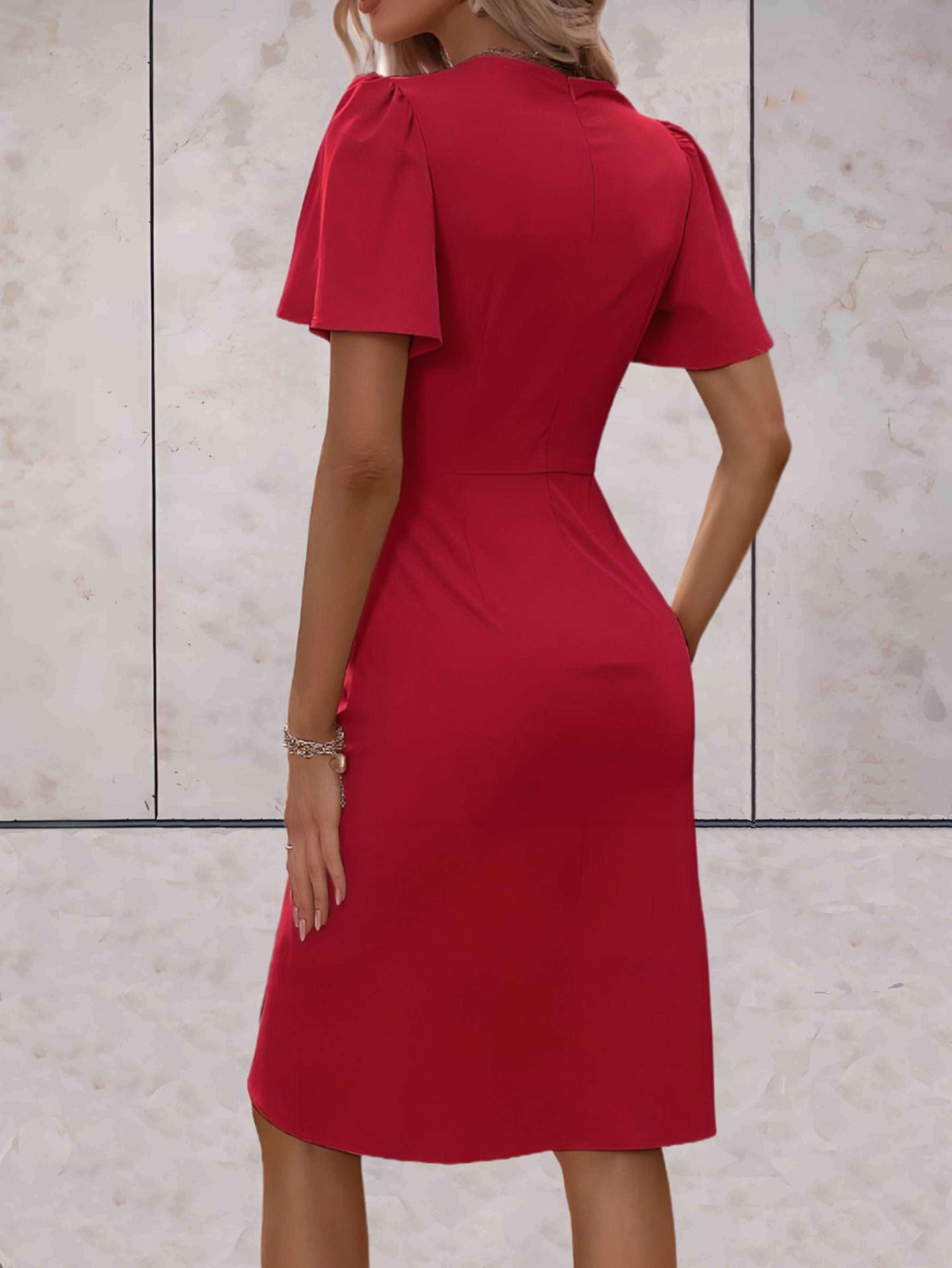 Caitlyn | Elegant V-Neckline Wrap Dress