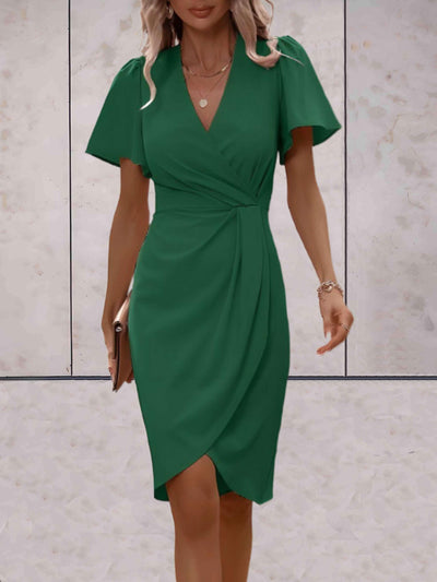 Caitlyn | Elegant V-Neckline Wrap Dress