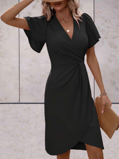 Caitlyn | Elegant V-Neckline Wrap Dress