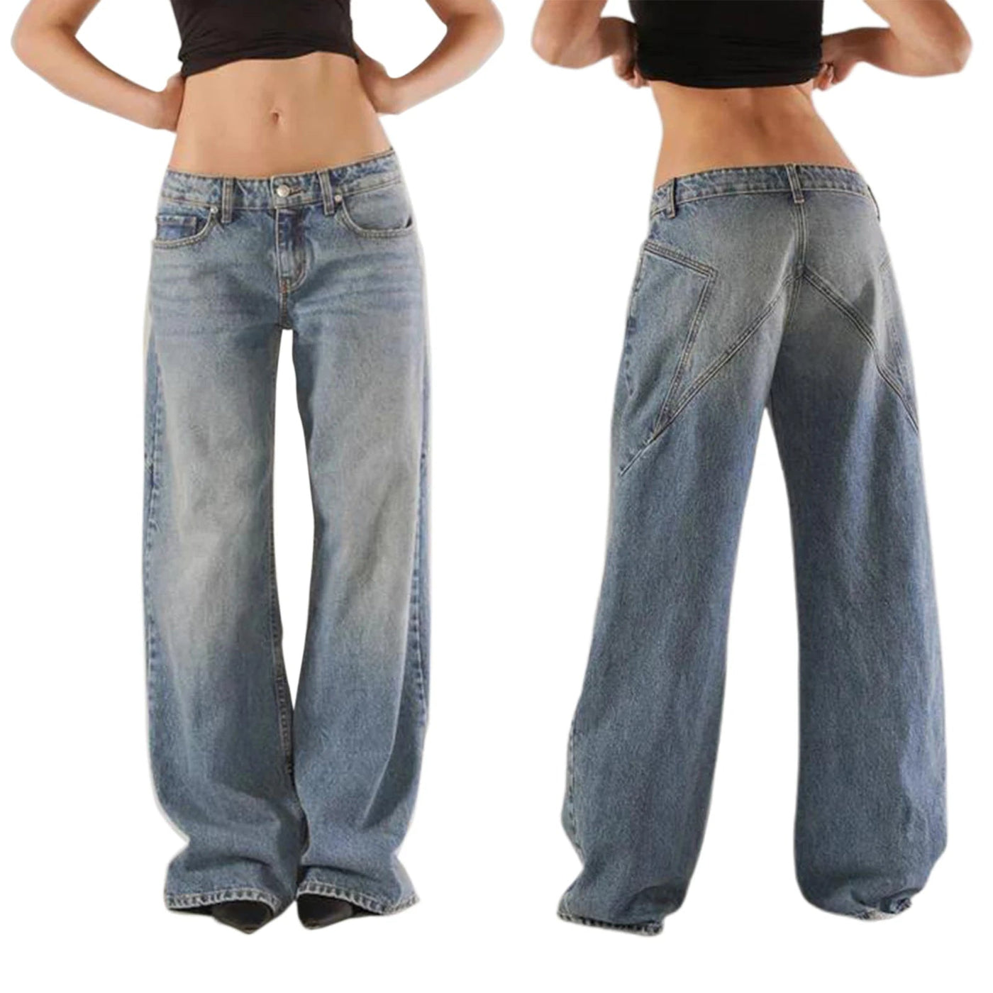 Bella | Low Rise Baggy Mom Jeans