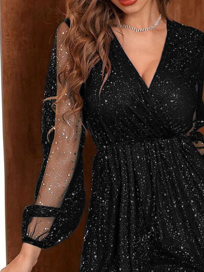 Bella | Elegant festive V neck dress