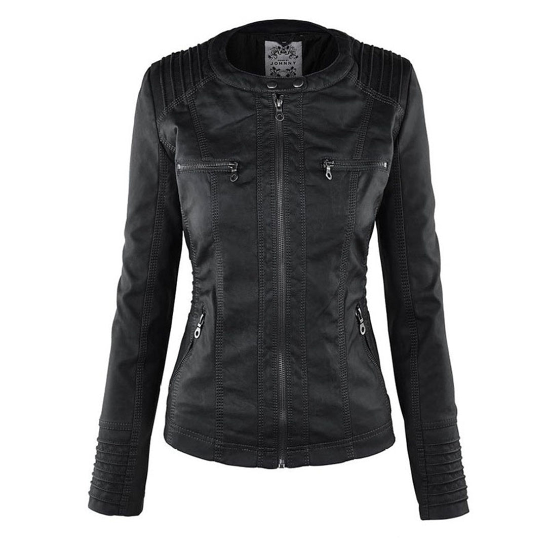 Isla | Hooded leather jacket