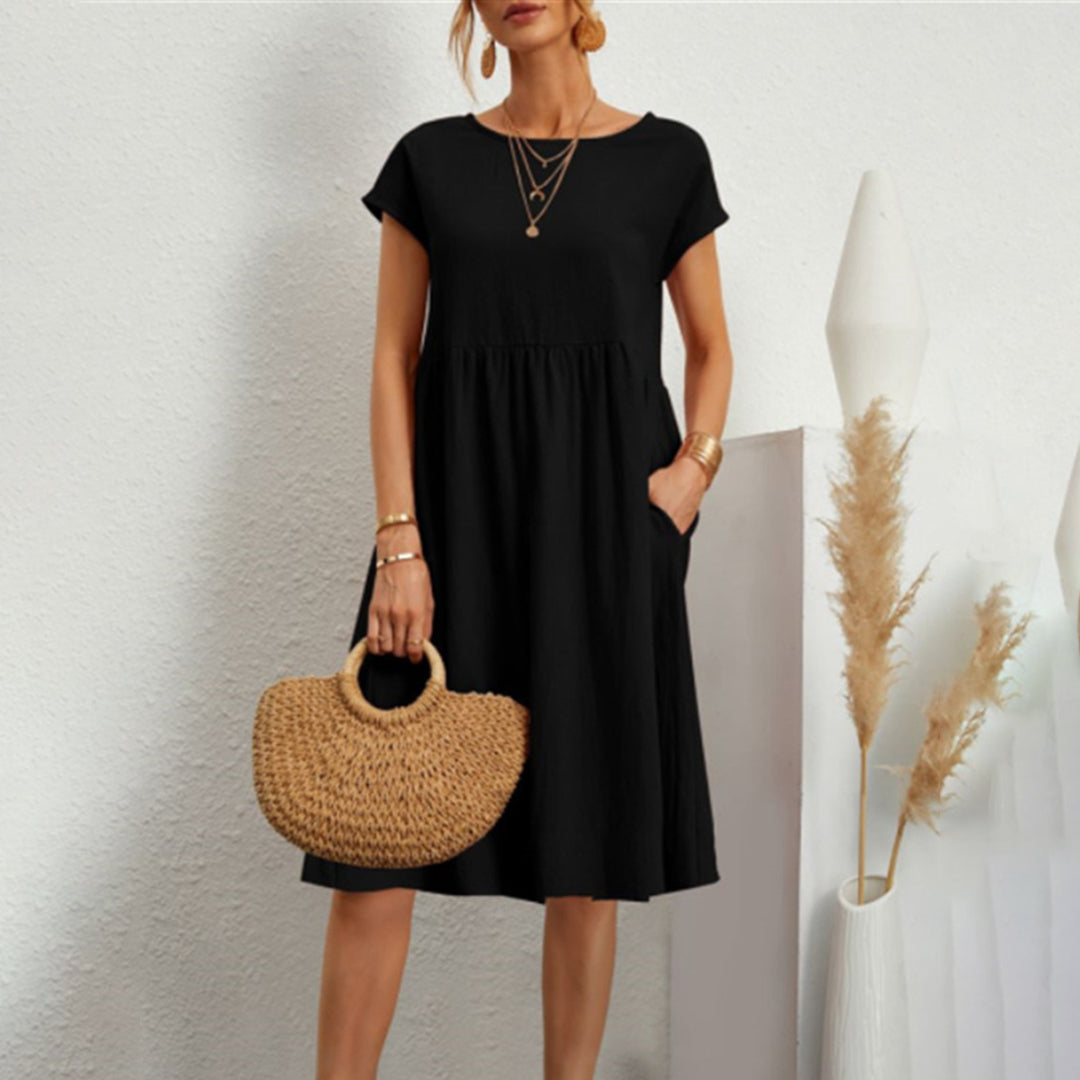 Sophia | Comfortable Short Sleeve Dress