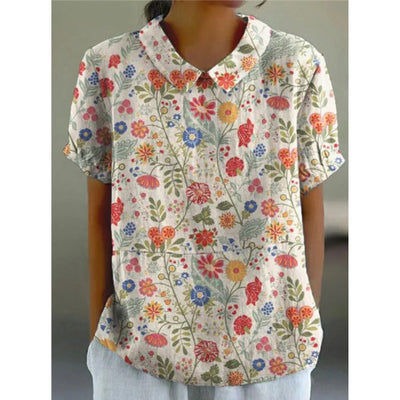 Karin | Blossom Print Casual Blouse