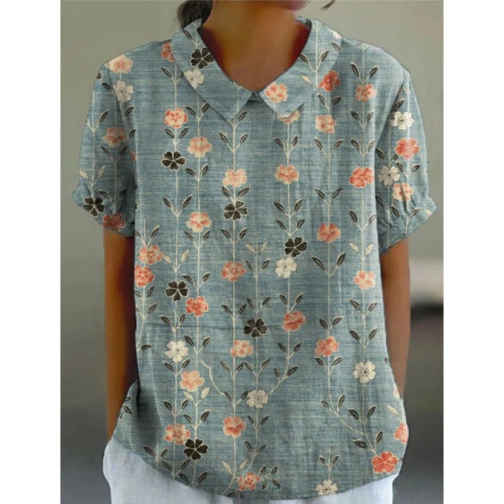 Karin | Blossom Print Casual Blouse