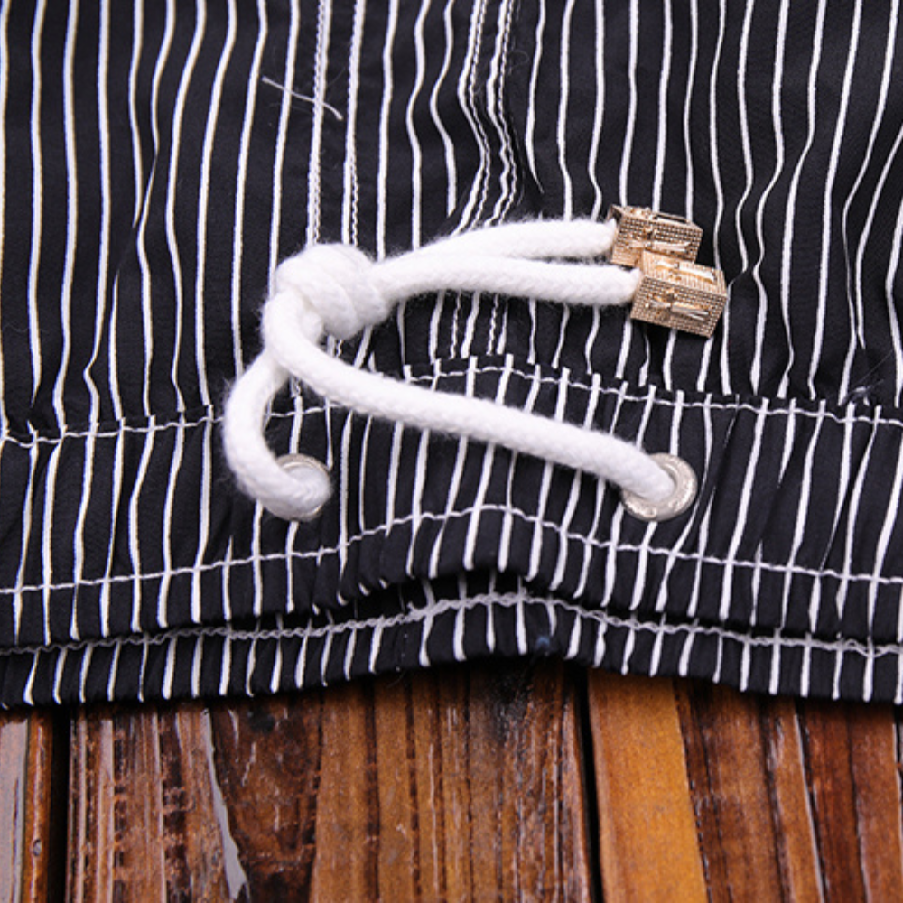 Striped Comfort | Men's Swim Shorts - Lightweight Beach & Board Shorts 5