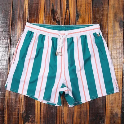Variant image for Striped Comfort | Men's Swim Shorts - Lightweight Beach & Board Shorts-21