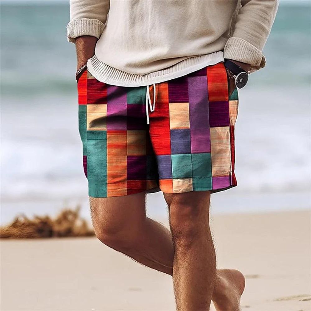 Geometric Breeze Shorts | Men's Casual Wear 1
