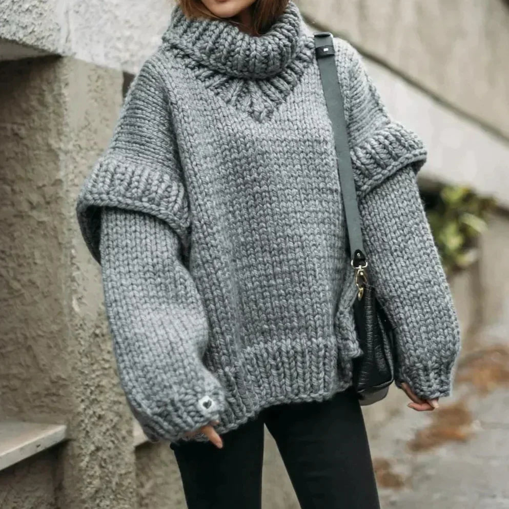 Caroline | Cozy warm sweater with turtleneck